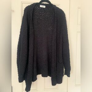 Zenana Outfitters Black Women's Popcorn Cardigan